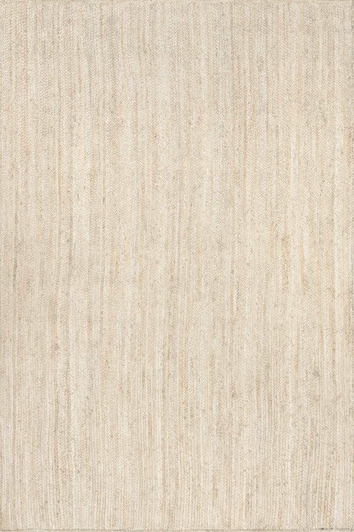 Japandi Braided Jute Rug - Off White
