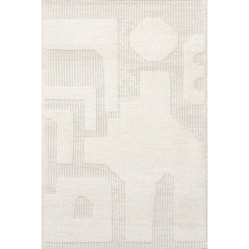 Grey Geometric Japandi Rug