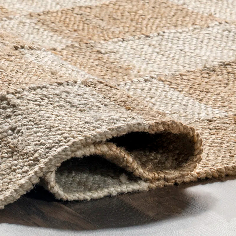 Japandi Checkered Jute Rug