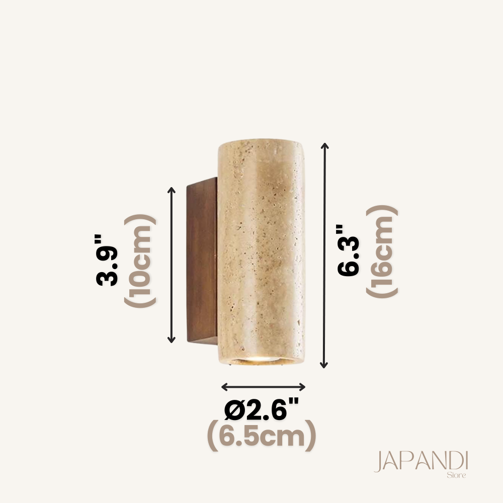Japandi Travertine Beside Wall Lamp | Japandistore®