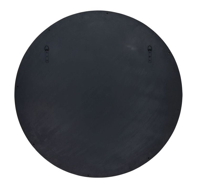 Japandi Wooden Round Mirror