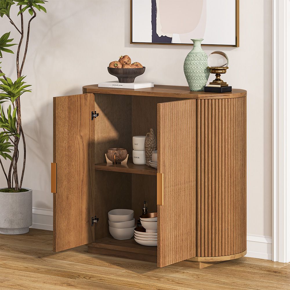 Japandi Tall Grille Design Sideboard