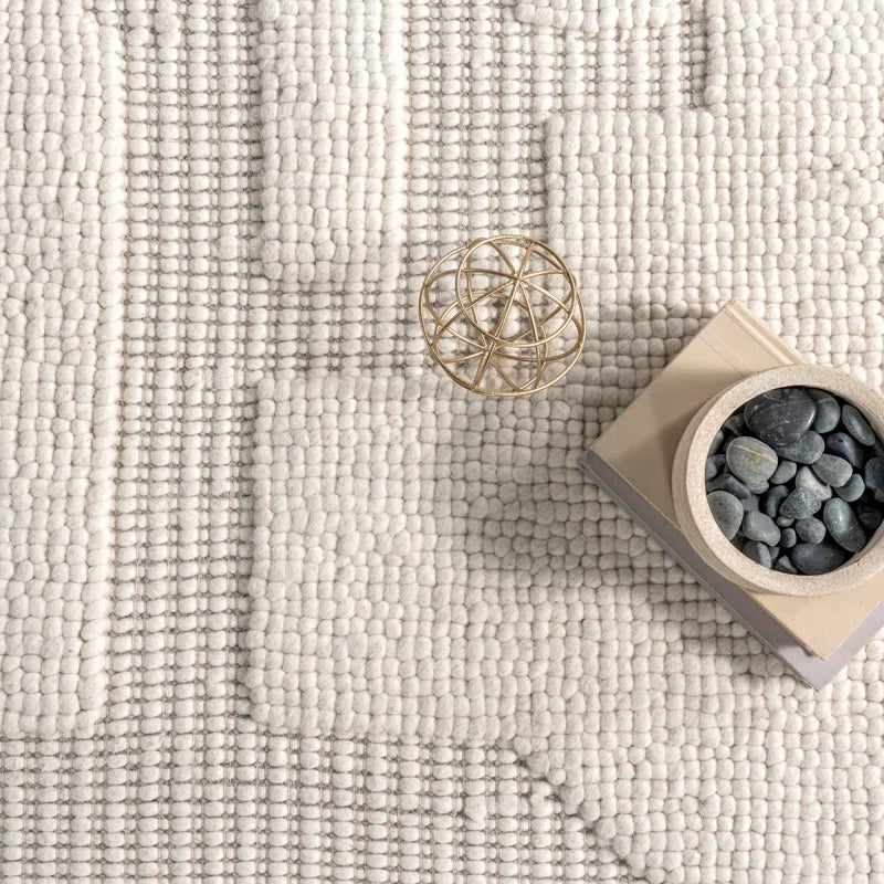 Grey Geometric Japandi Rug