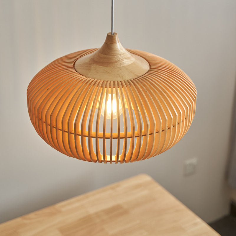 Japandi Wooden Pumpkin Pendant Light | Japandistore®
