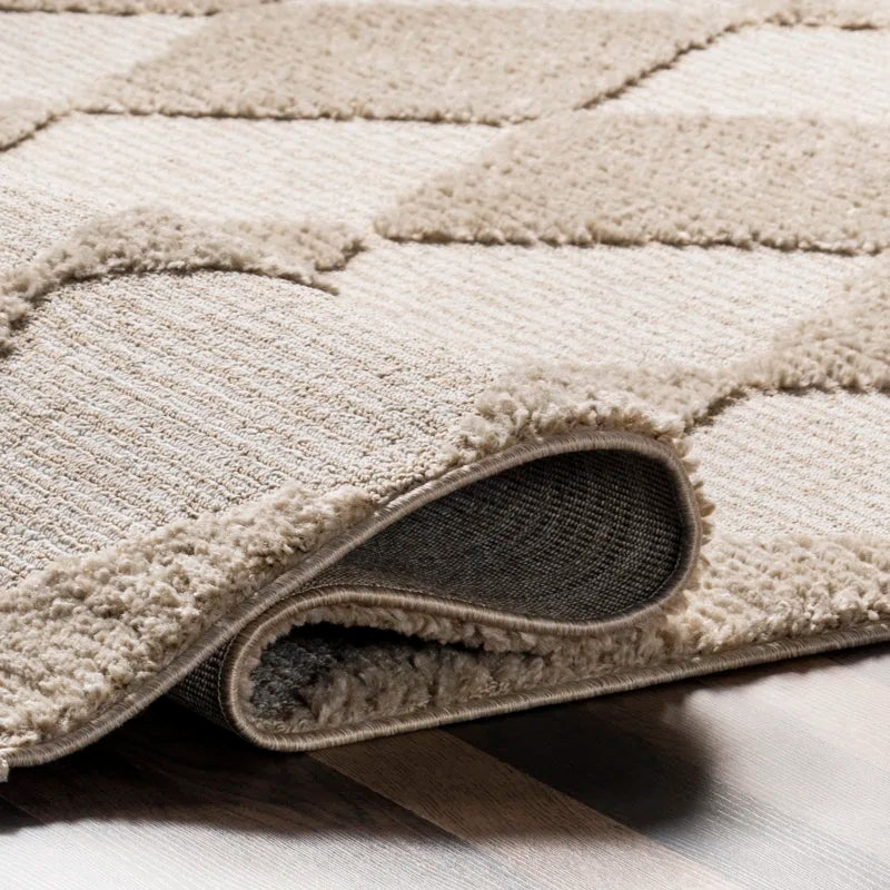 Japandi Diamond Tassel Rug