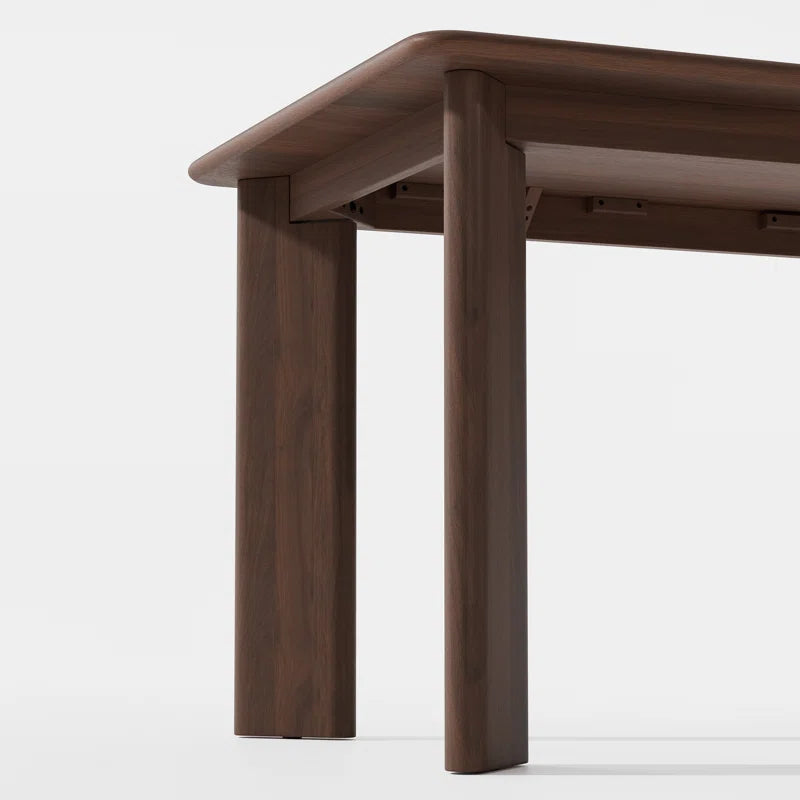 Rectangular Wood Japandi Dining Table with Four Legs
