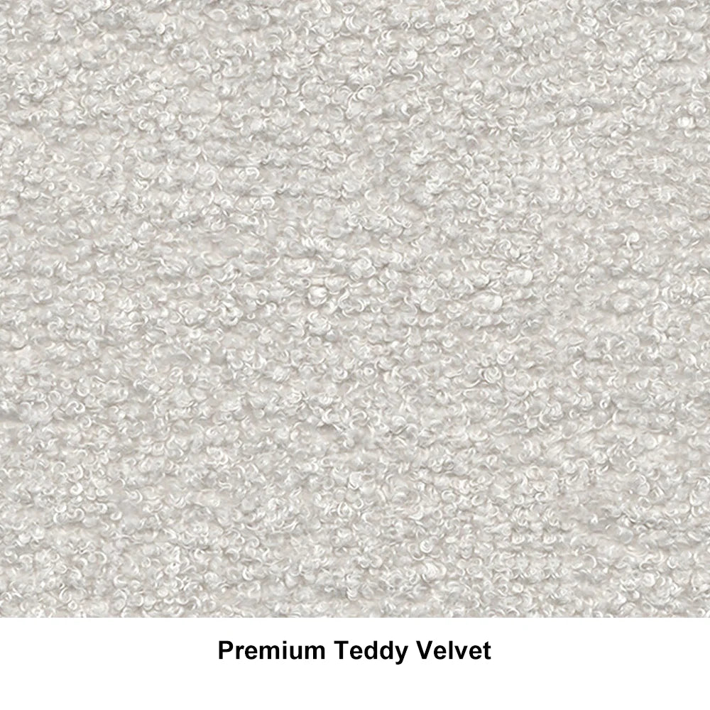 Japandi Teddy Velvet 3 Seaters Curved Sofa