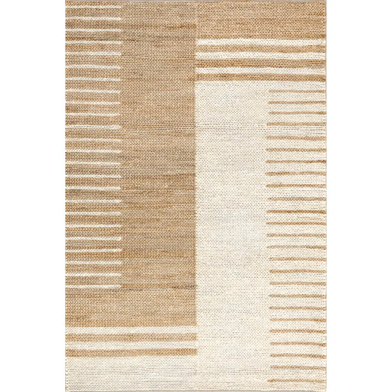Japandi Geometric Jute Rug