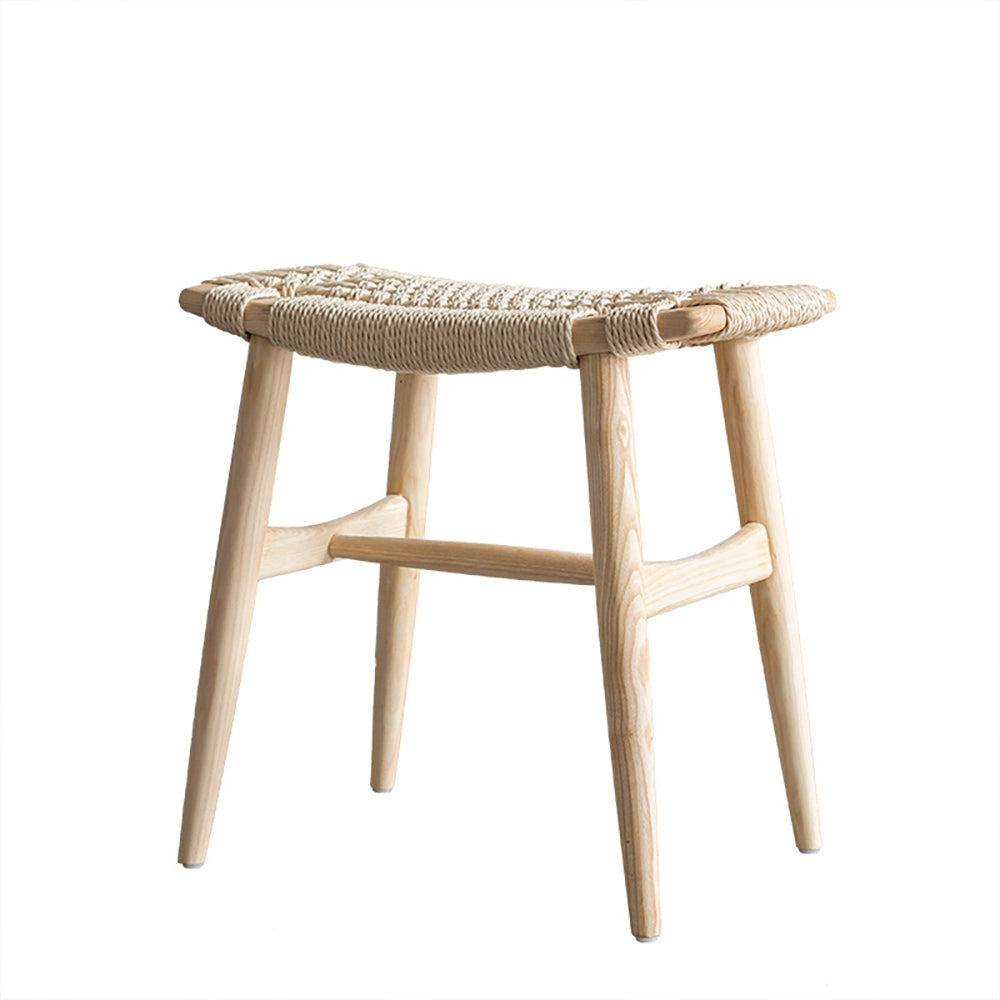 Japandi Small Rattan Ottoman