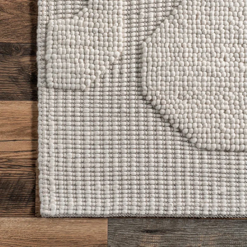 Grey Geometric Japandi Rug