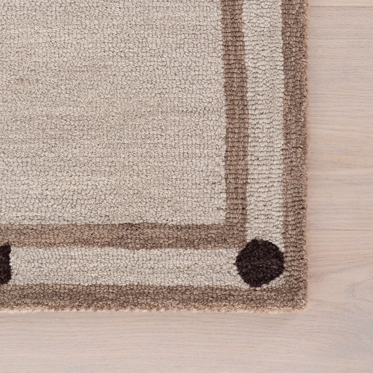 Japandi Bordered Wool Rug - Monte – view 4