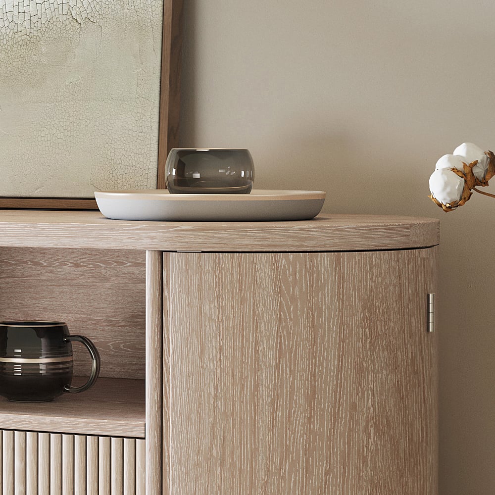 Japandi Tall Credenza