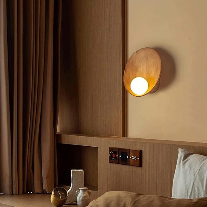 Brown Japandi Wall Light
