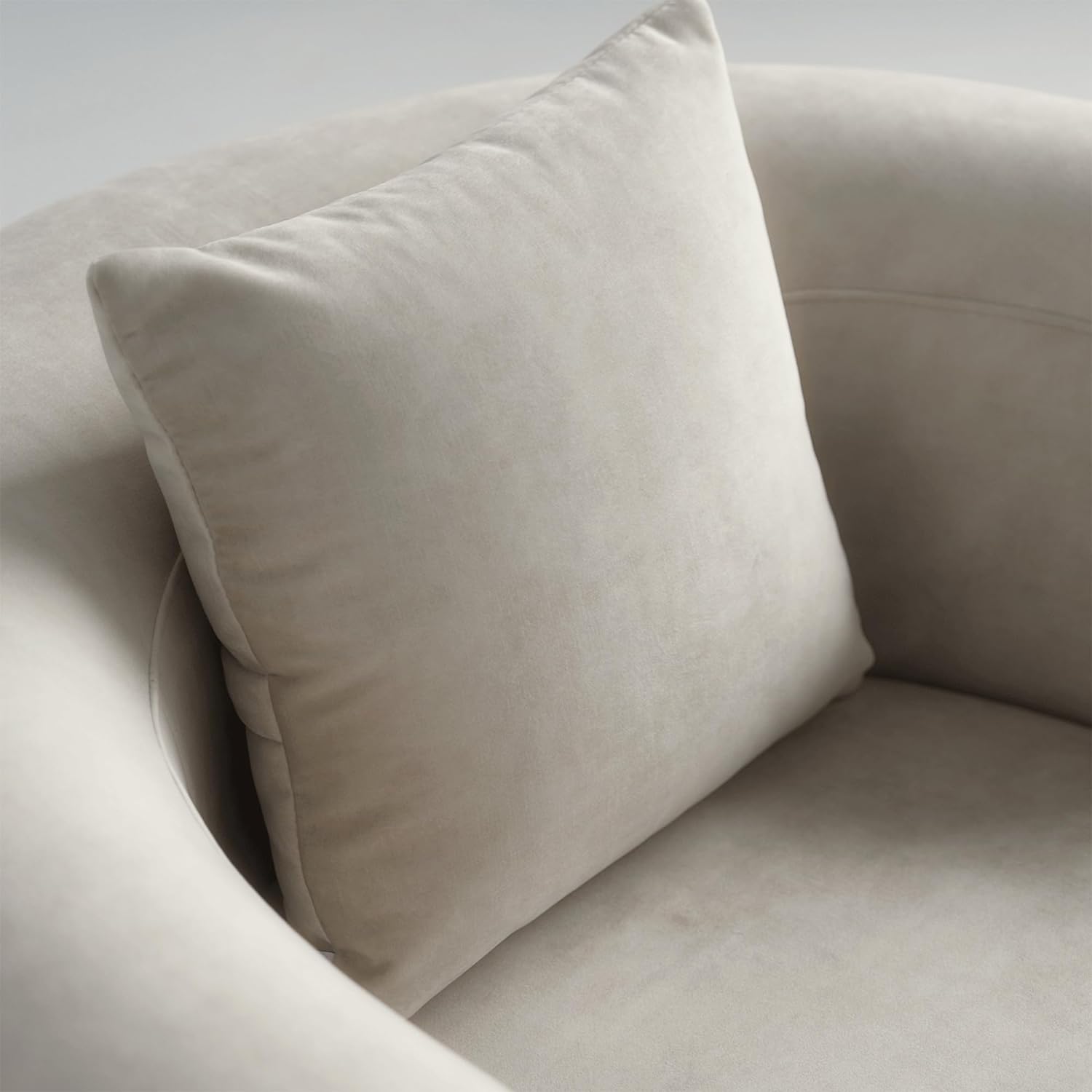 Japandi Velvet Armchair