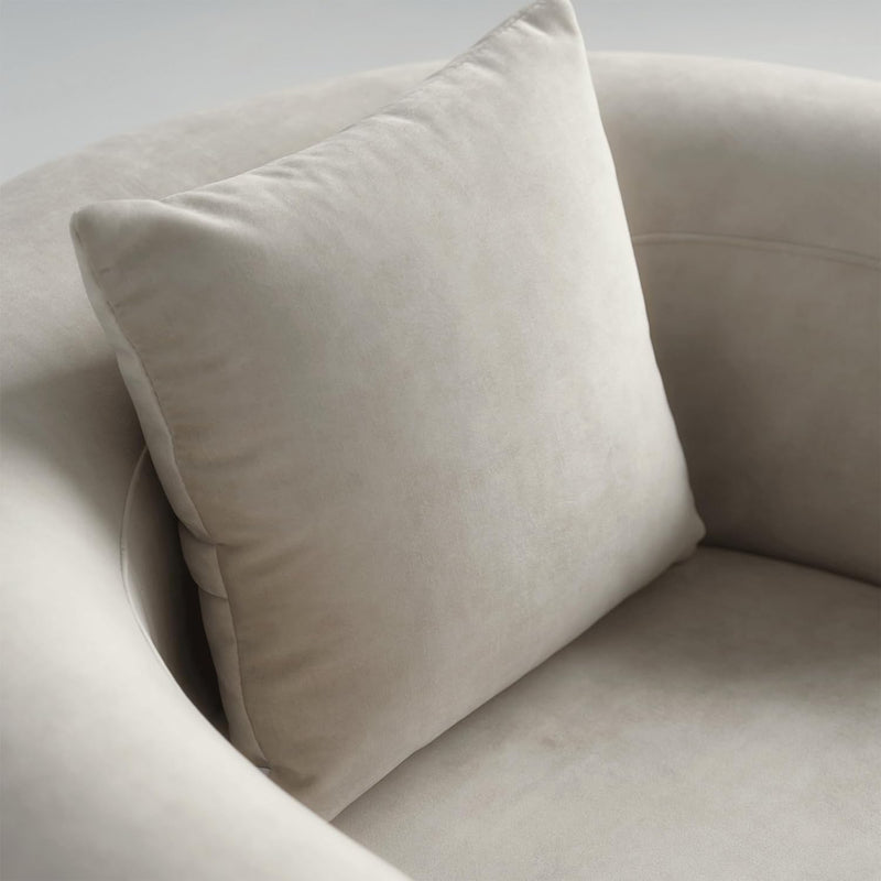 Japandi Velvet Armchair