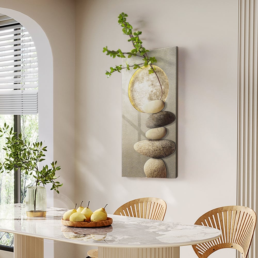 Japandi Zen Stones LED Wall Art – view 4