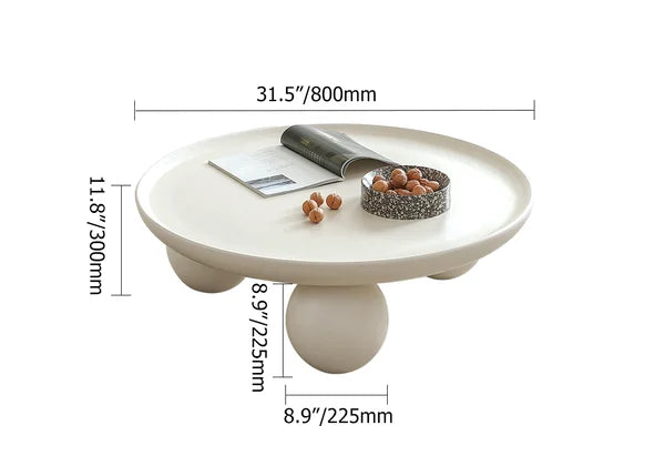 White Japandi Coffee Table