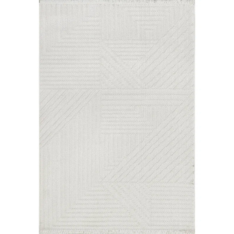 Japandi Geometric Woven Rug
