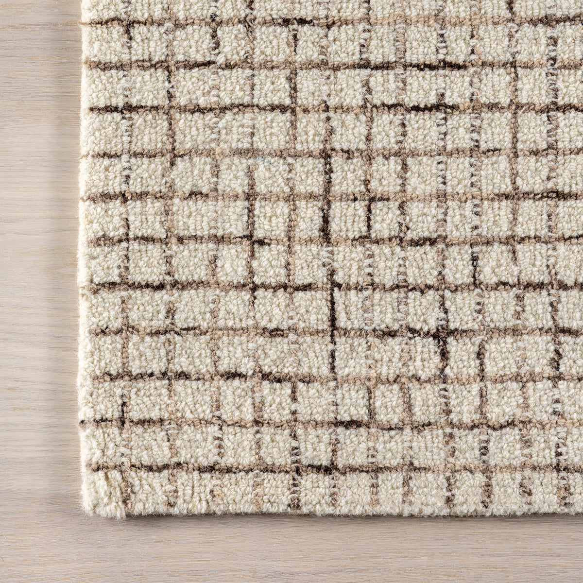 Japandi Checked Wool Rug - Melrose – view 4