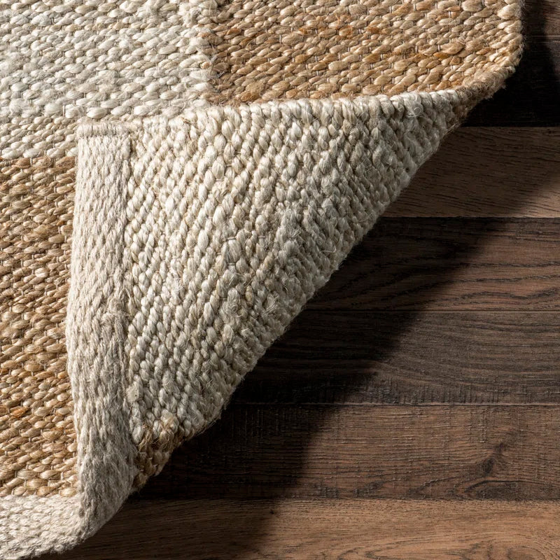 Japandi Checkered Jute Rug