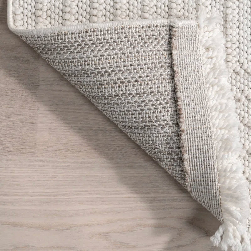 Japandi Geometric Woven Rug