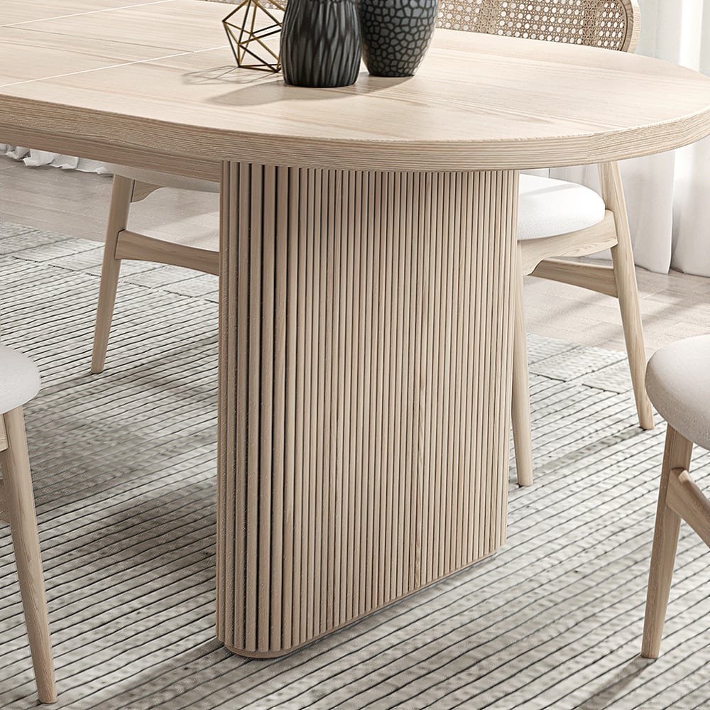 Japandi Oval Extendable Table