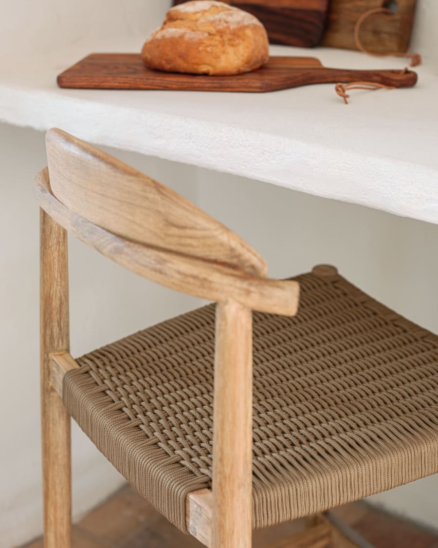 Japandi Solid Wood Stool Chair
