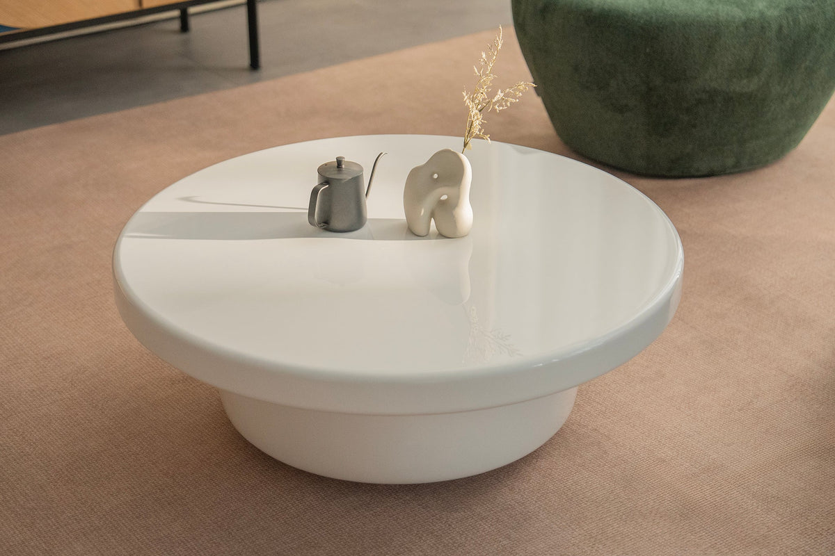 Japandi Round Go Stone Coffee Table - Seki