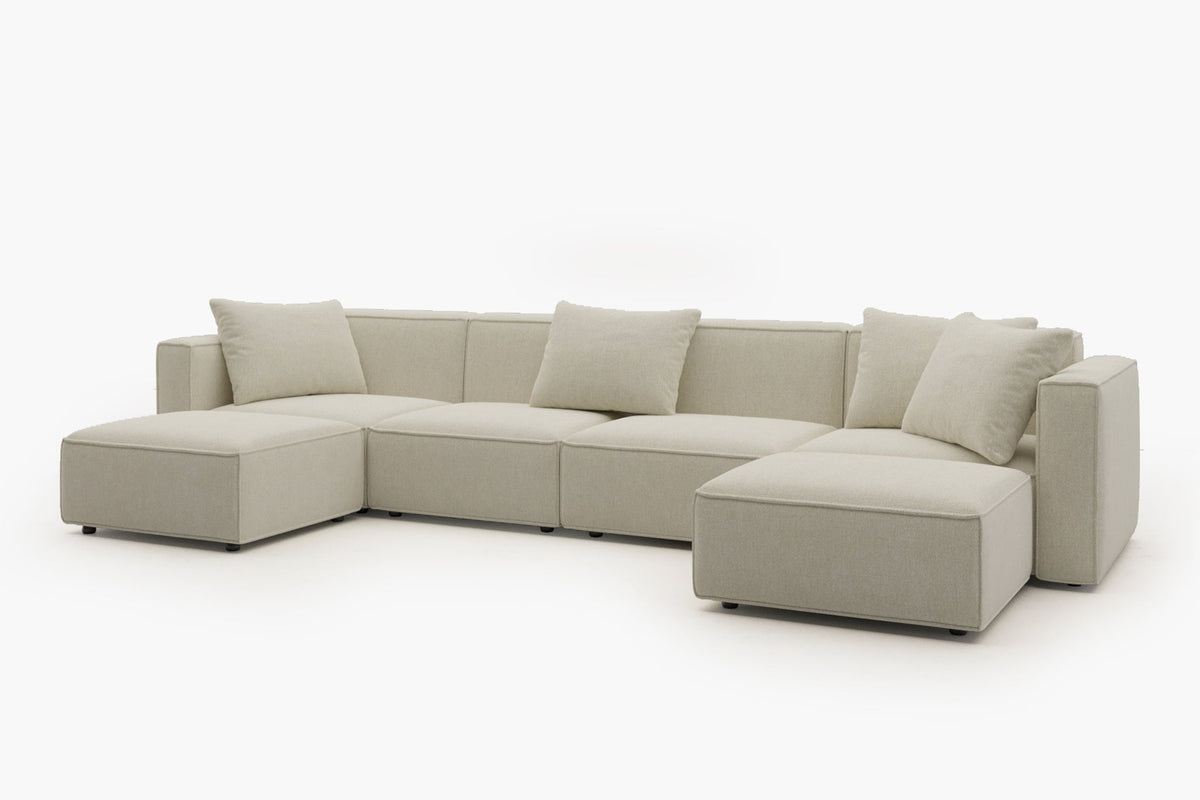 Japandi U-Shape Sectional Sofa – view 2