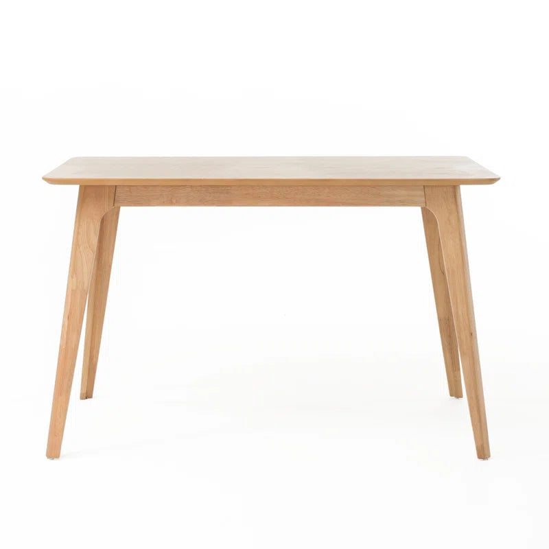 Walnut Wood & Light Gray Upholstery Japandi Dining Set – Aubray