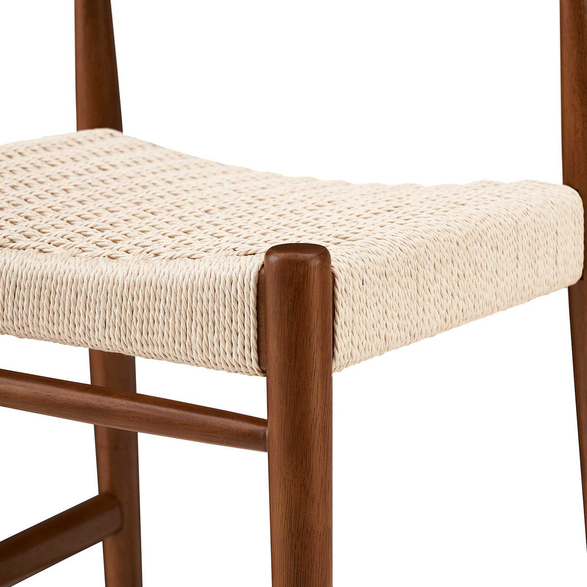 Japandi Woven Cord Counter Stool - Austen, Walnut – view 3