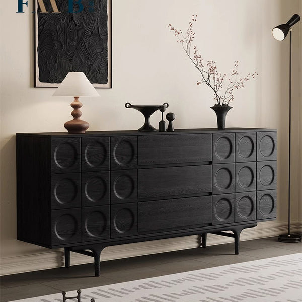 Black Wood Japandi Sideboard