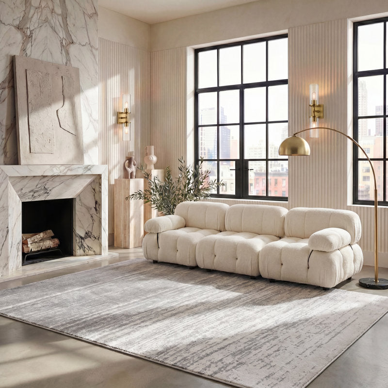 Japandi Gray Jute Blend Rug - Bethlyn