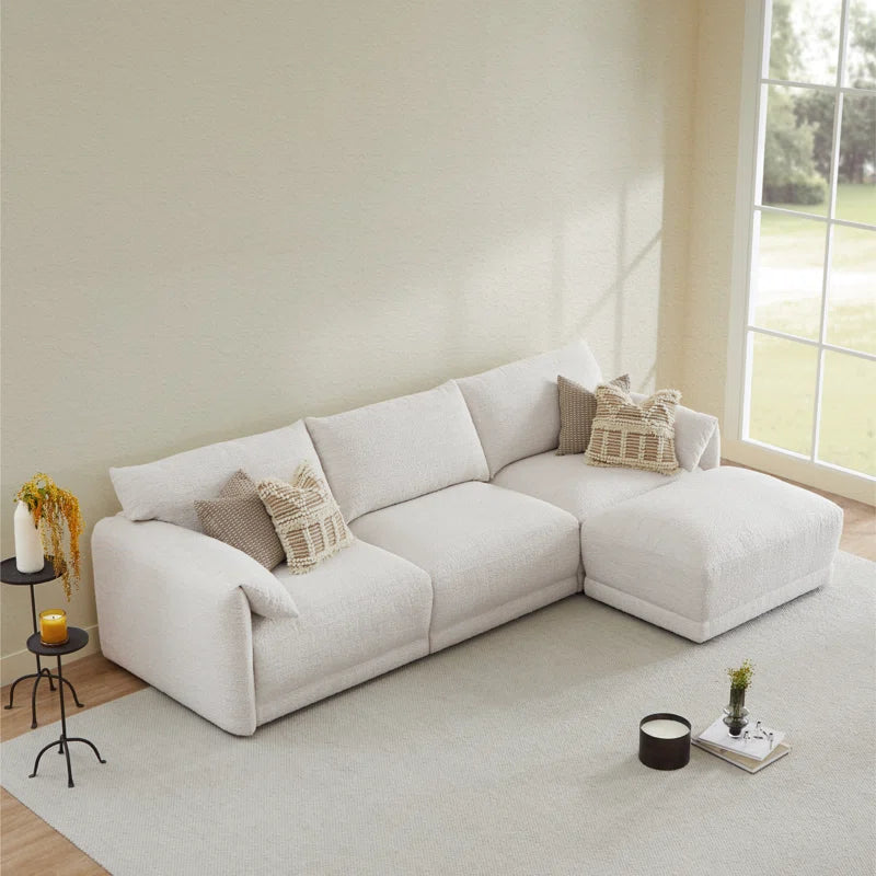 Japandi Modular Sectional with Ottoman