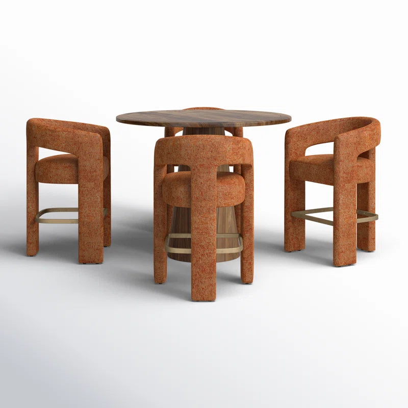 Light Oak & Gray Upholstery Japandi Dining Set – Braya