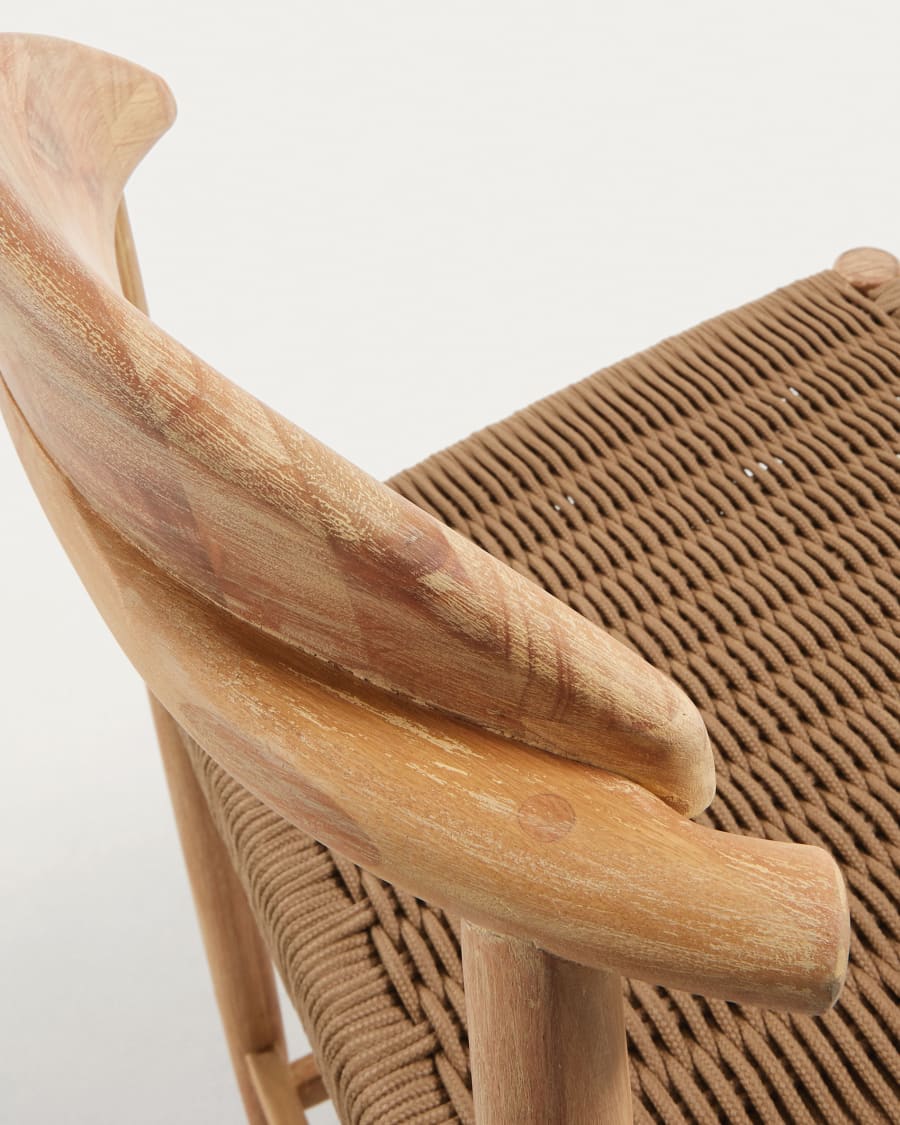 Japandi Solid Wood Stool Chair