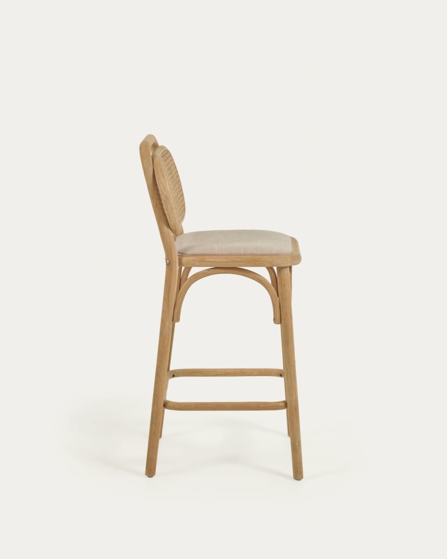 Japandi Rattan Stool Chair