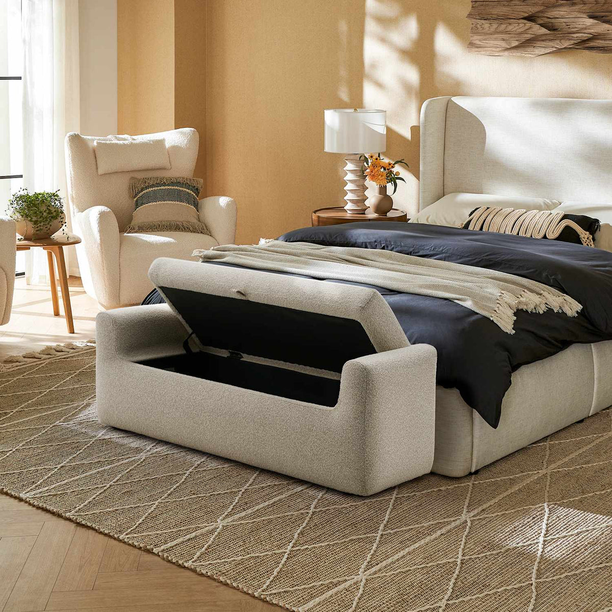 Dakota storage bench in a room
