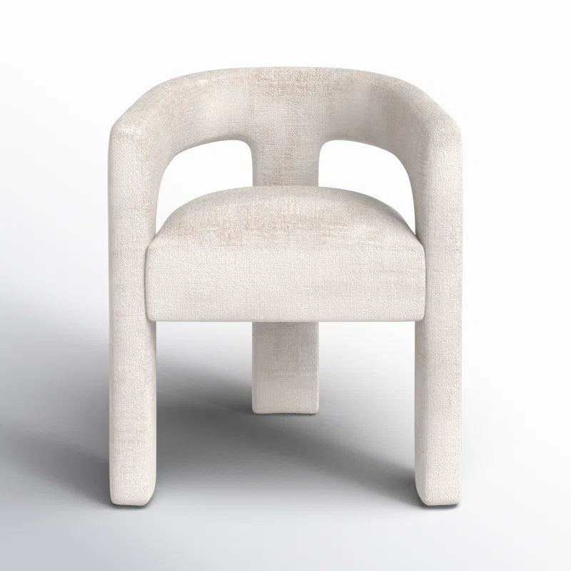 White Wood & Beige Fabric Japandi Dining Set – Darlington