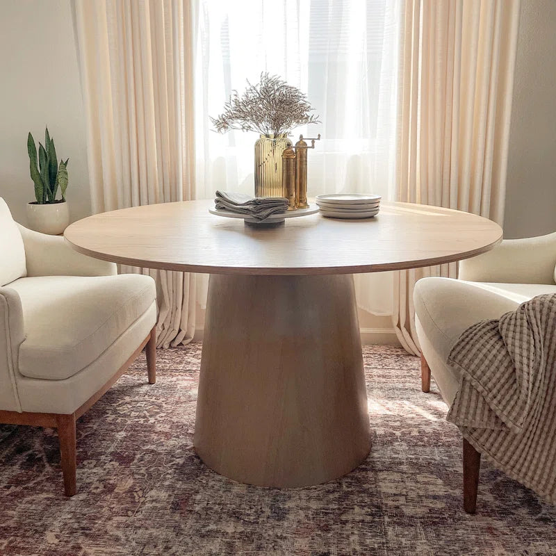Japandi Pedestal Dining Table