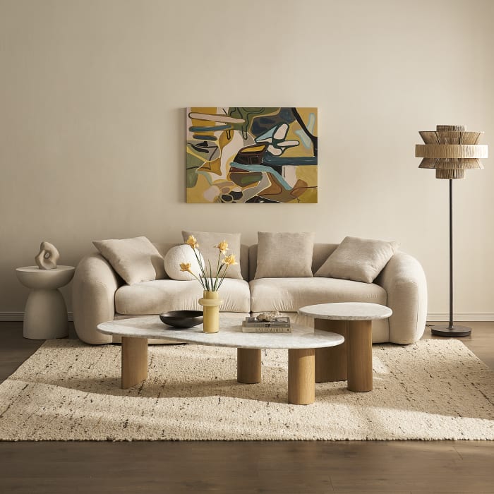 Japandi Marble Side Table