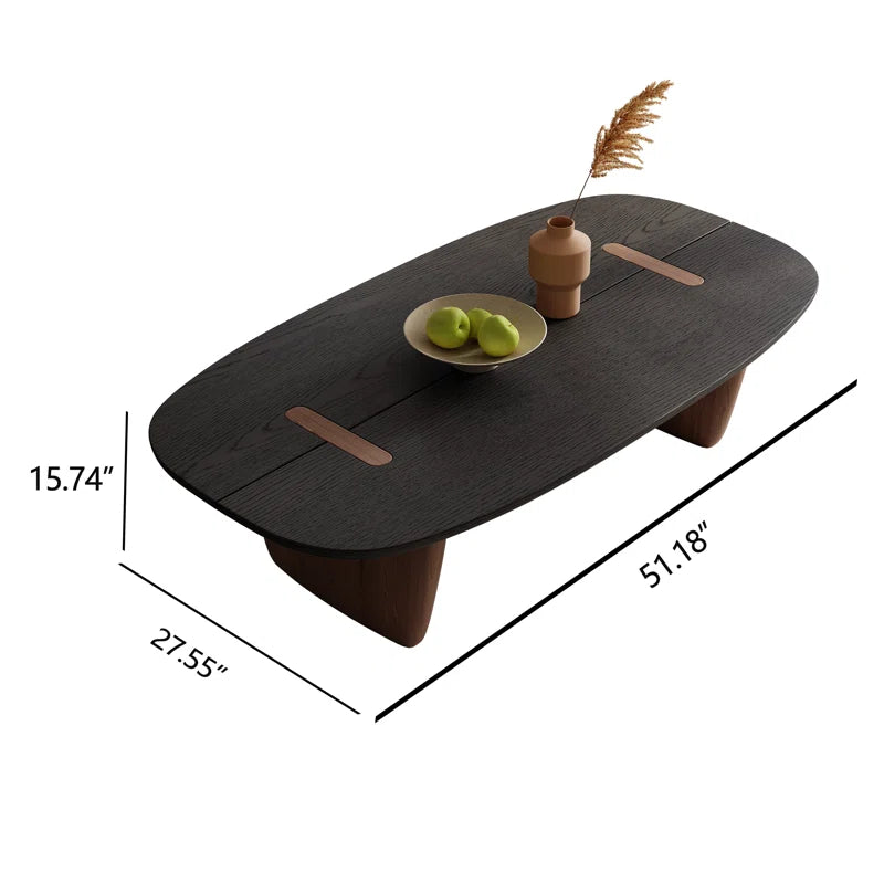 Oval Wood Coffee Table - Fedro