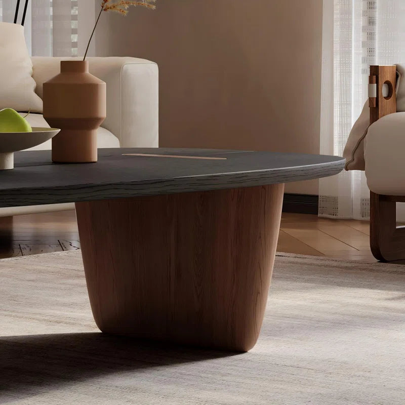 Oval Wood Coffee Table - Fedro