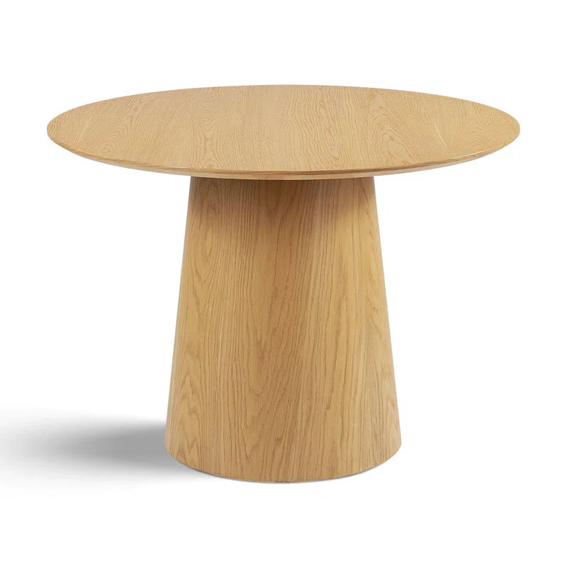 Solid Oak & White Fabric Japandi Dining Set – Gweneva
