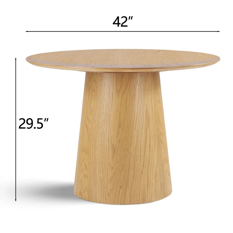Solid Oak & White Fabric Japandi Dining Set – Gweneva