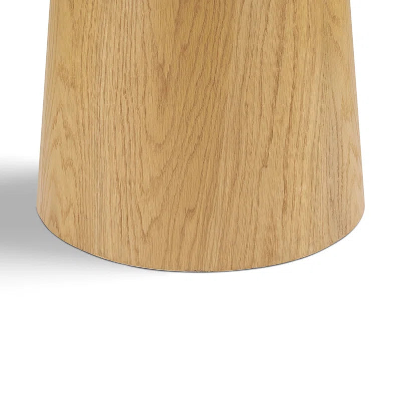 Solid Oak & White Fabric Japandi Dining Set – Gweneva