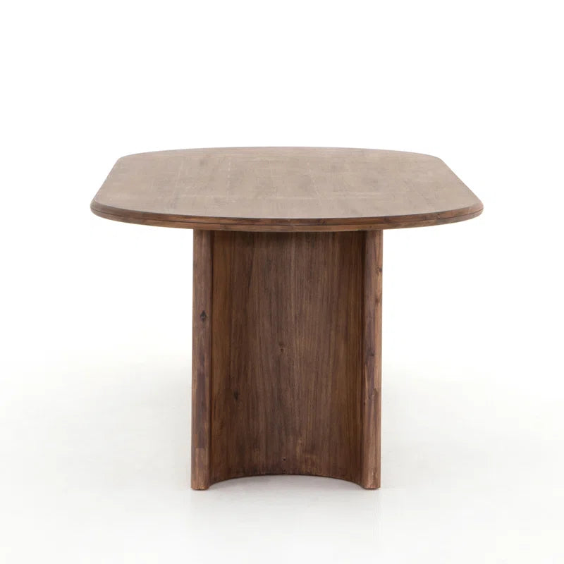 Double Pedestal Japandi Dining Table