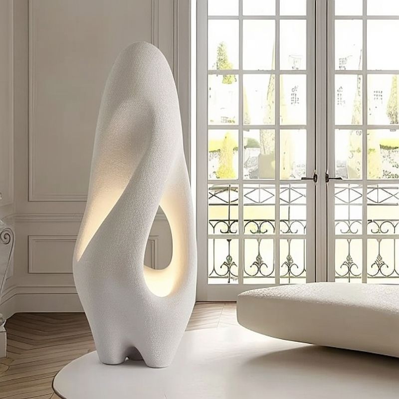 Japandi Natural Wood Floor Lamp With Slatted Design – Izbu