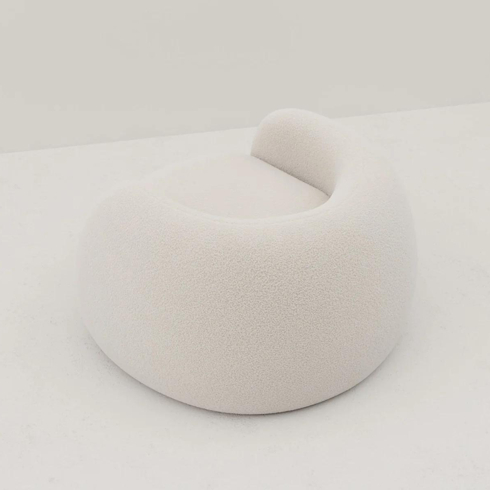 Japandi Curved Armchair