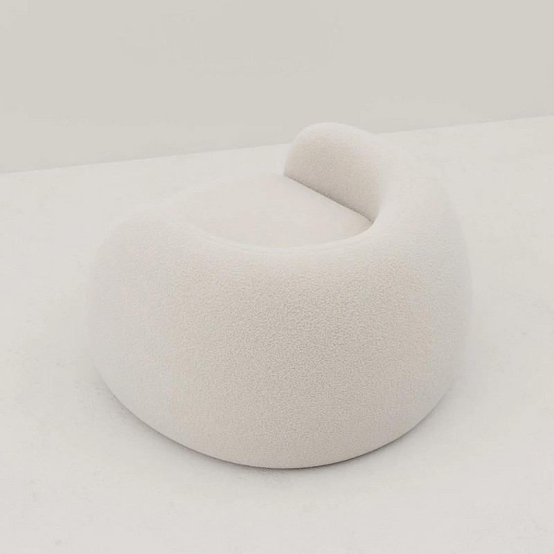 Japandi Curved Armchair